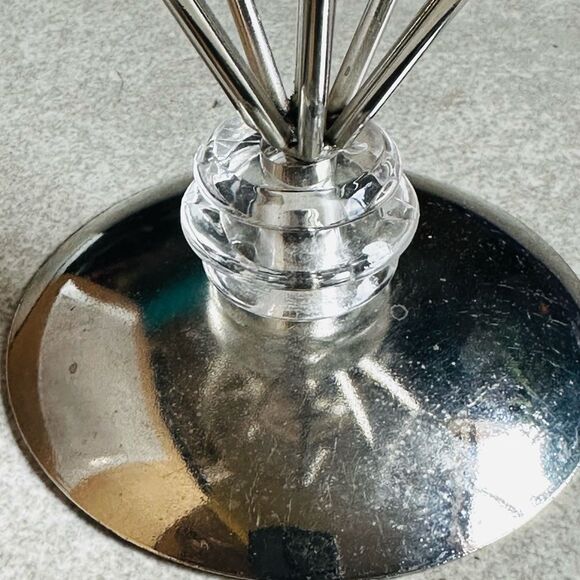 Candle holder Geometric Silver and Crystal Tea light suspended - Picture 4 of 10